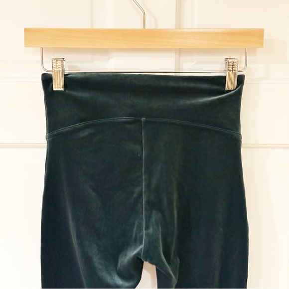 Spanx Velvet Leggings Malachite Emerald Green High Waisted SP - Picture 6 of 11